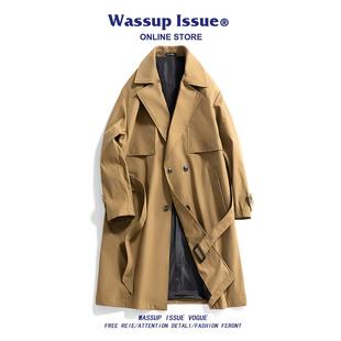 WASSUP ISSUE中长款风衣外套男款春秋日系夹克高级感男士过膝大衣