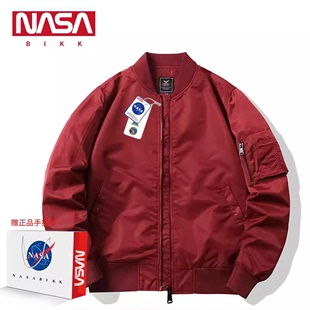 情侣装 春秋季 BIKK余文乐MA1飞行员夹克男士 NASA 宽松棒球服外套薄