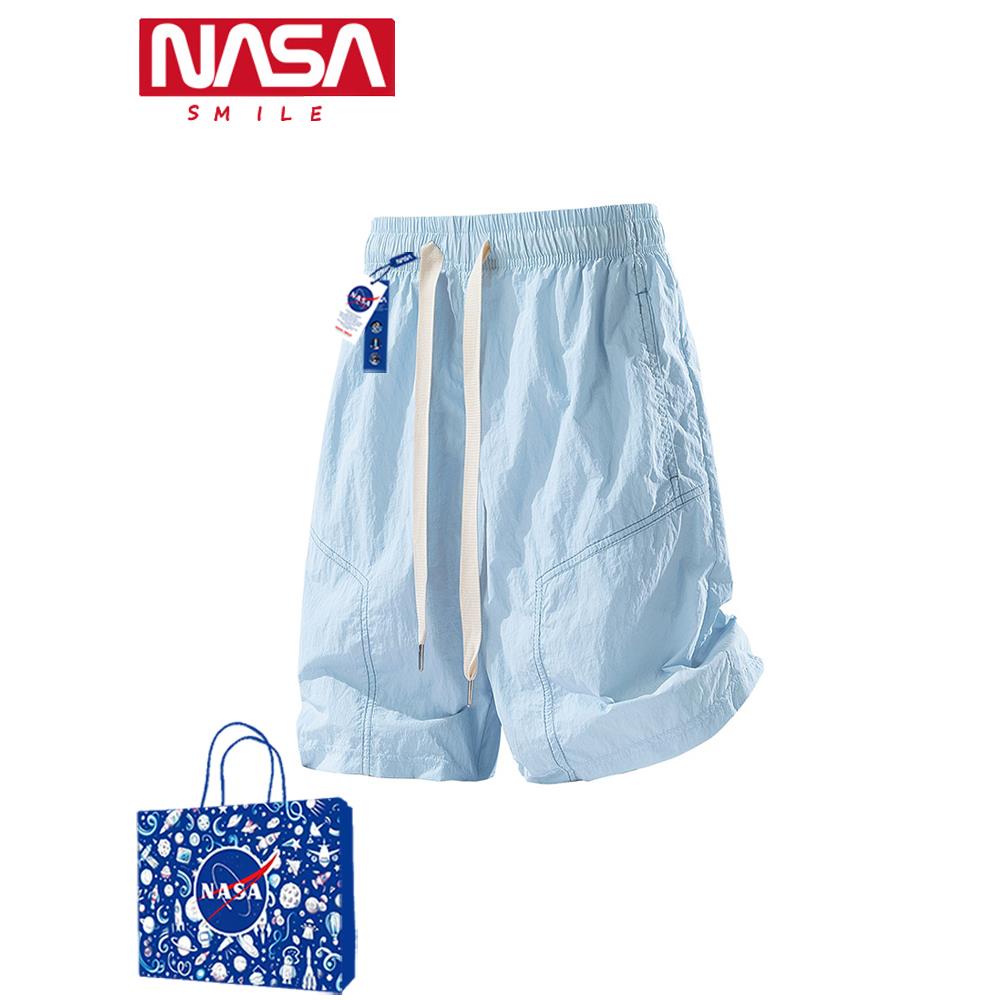 NASA SMILE冰丝速干运动短裤女夏季薄款凉感宽松休闲沙滩五分裤子