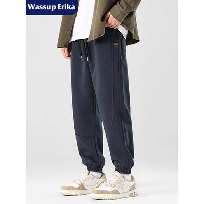 潮牌束脚休闲裤男士秋季宽松卫裤哈伦运动长裤子男款