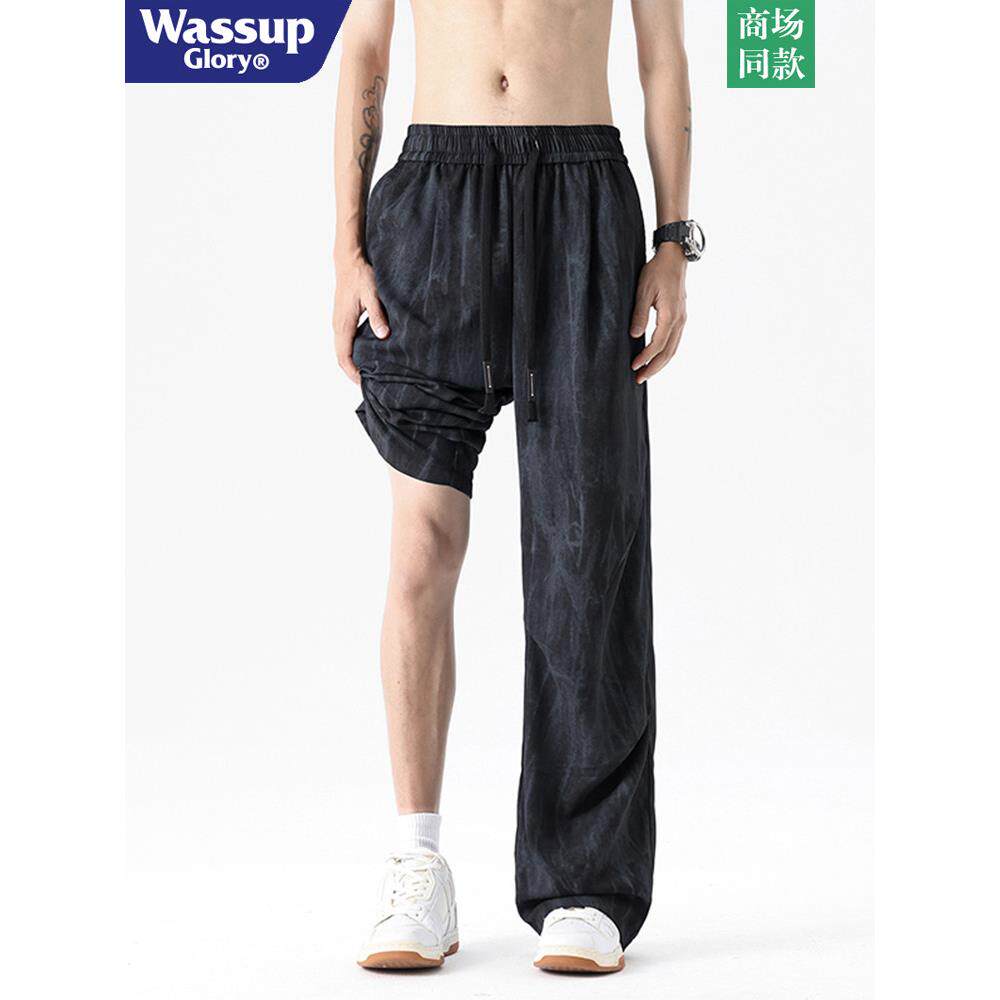 WASSUP GLORY美式复古裤子男夏季薄款潮牌高级感痞帅风宽松休闲裤