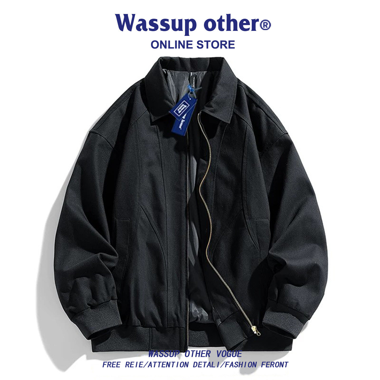 WASSUP OTHER美式底特律工装夹克男款春秋宽松休闲衣服情侣外套男