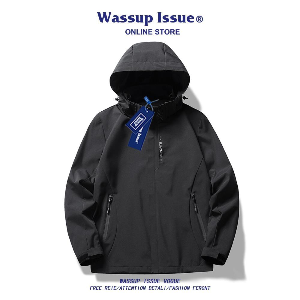 WASSUP ISSUE户外冲锋衣男三合一可拆卸加绒加厚春秋季夹克外套女