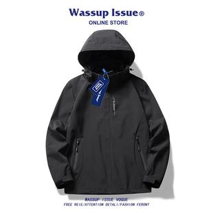 WASSUP ISSUE户外冲锋衣男三合一可拆卸加绒加厚春秋季夹克外套女