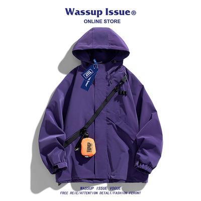 WASSUP ISSUE日系户外冲锋衣男款秋季宽松工装夹克登山休闲外套男