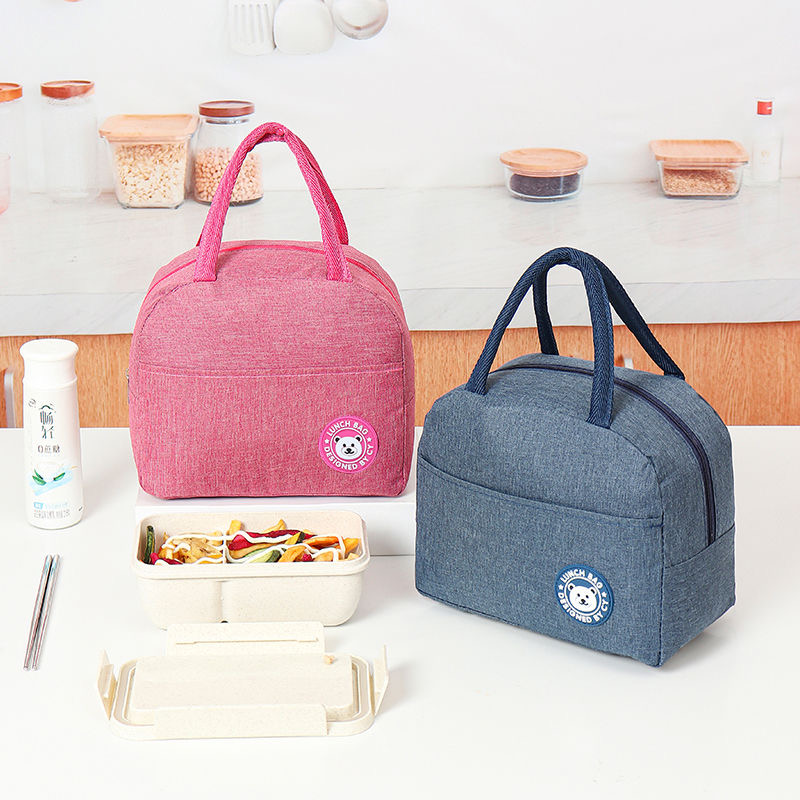 便携大容量饭盒袋保温便当手提包学生带饭上班族装餐包加厚饭盒包