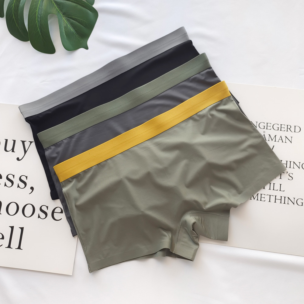 女士夏季凉感冰丝无痕平角内裤