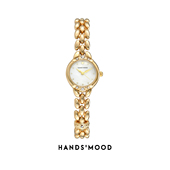 HANDSMOOD简约小众复古时尚 气质贝母面手链石英手表女士轻奢腕表