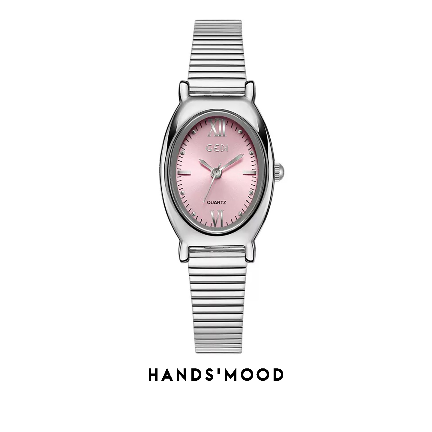 银色椭圆小表盘时尚手表