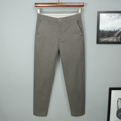 2025新款夏季九分休闲裤男士直筒春秋季高端薄款高级纯棉棕色