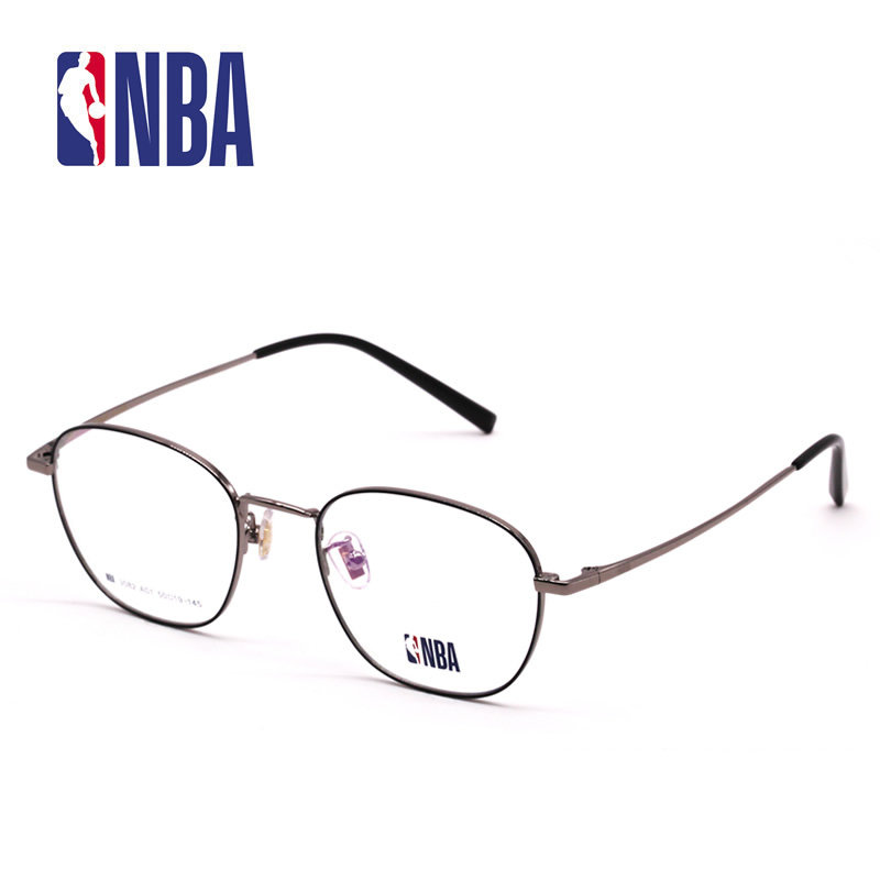 NBA3082 复古近视全框眼镜框架运动男女情侣潮款钛架黑边超轻大脸