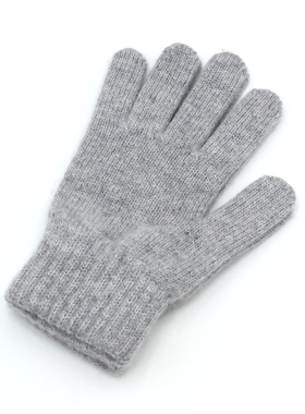 儿童100%纯羊绒手套加厚保暖分指幼儿园男女宝宝秋冬针织五指手套