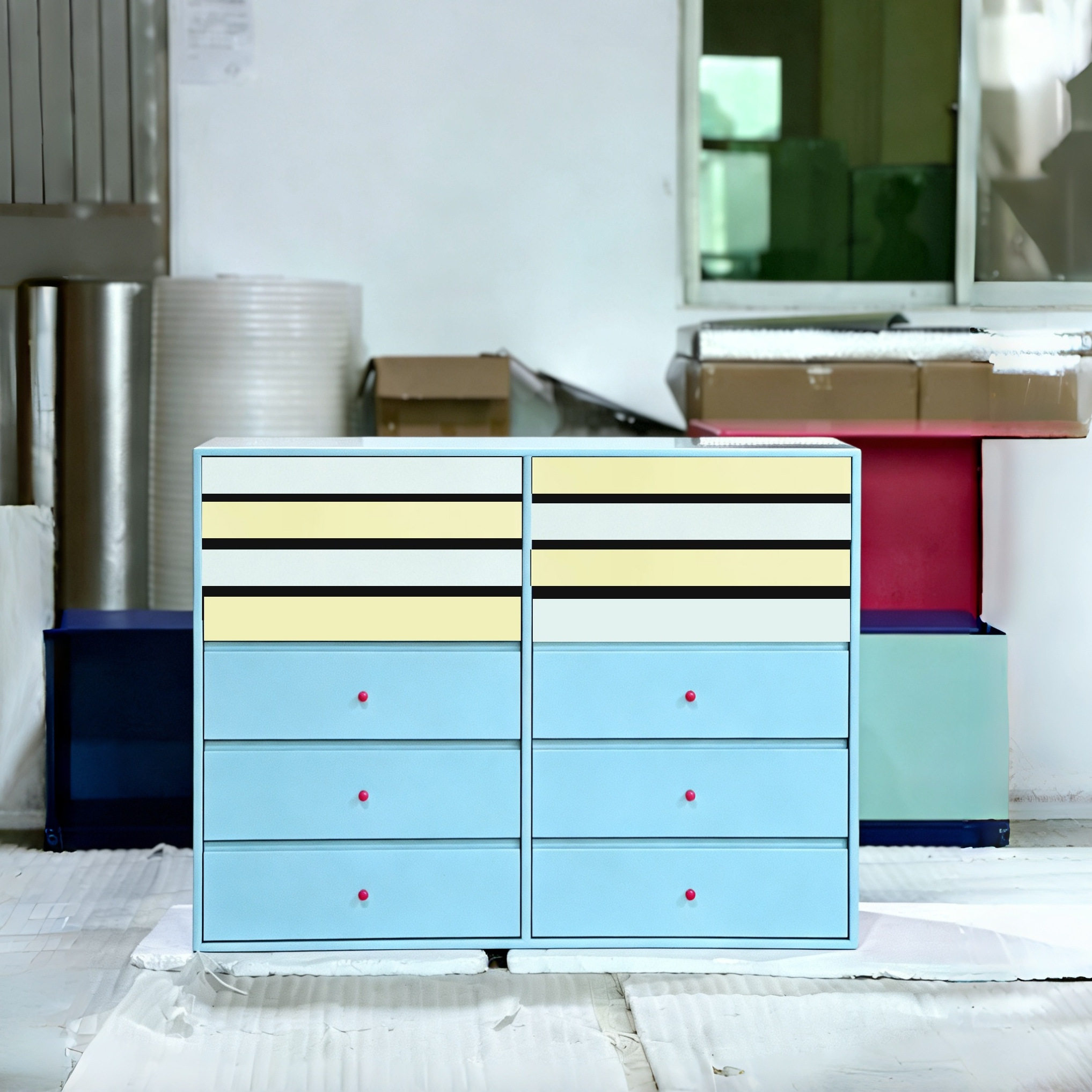 彩色储物柜中古饰品收纳柜