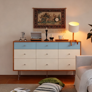 六斗柜中古实木多抽九斗柜储物收纳抽屉复古卧室床尾柜 瑞典Arte