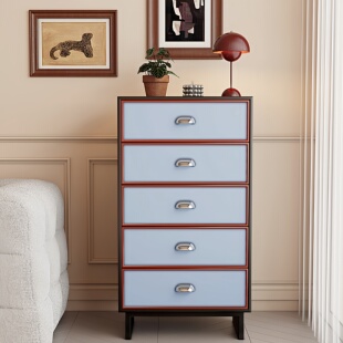 瑞典Arte 复古斗柜中古实木沙发边柜玄关柜客厅储物收纳抽屉柜