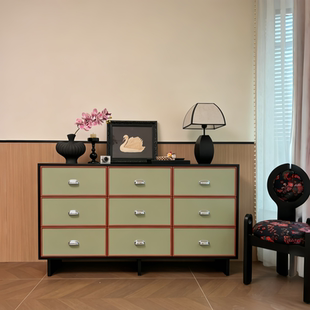 瑞典Arte中古九斗柜复古实木边柜玄关柜客厅储物抽屉柜客厅收纳柜