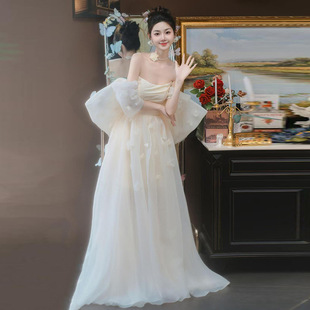 超仙晚礼服高端轻奢小众2026新款主持人生日宴会成人礼在逃公主裙