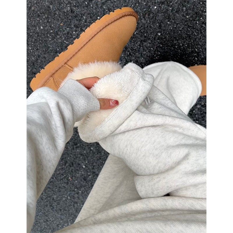 羊羔绒运动裤女秋冬季外穿棉裤加厚白色阔腿裤小个子休闲加绒卫裤,女装/女士精品,休闲裤,淘宝优惠券,粉丝福利购,淘宝优惠卷