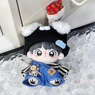 10cm娃衣棉花娃娃衣服单肩背带裤套装T恤外套玩偶狗狗帽子配饰冬