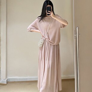 搭配4911 LADY 上衣 26夏上新温柔奶油色系圆领短袖 MARIA 玛丽