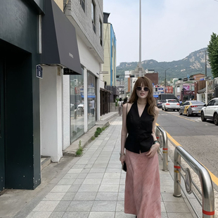 TMP 26年春款 粉色干枯玫瑰A字伞裙收腰半身裙 只卖半2330 甜莓派