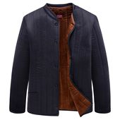 内胆爸爸装 中老年冬季 加绒加厚驼绒棉袄加肥加大保暖棉衣超柔男士