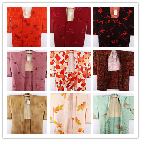 古着vintage传统日本和服纯色印