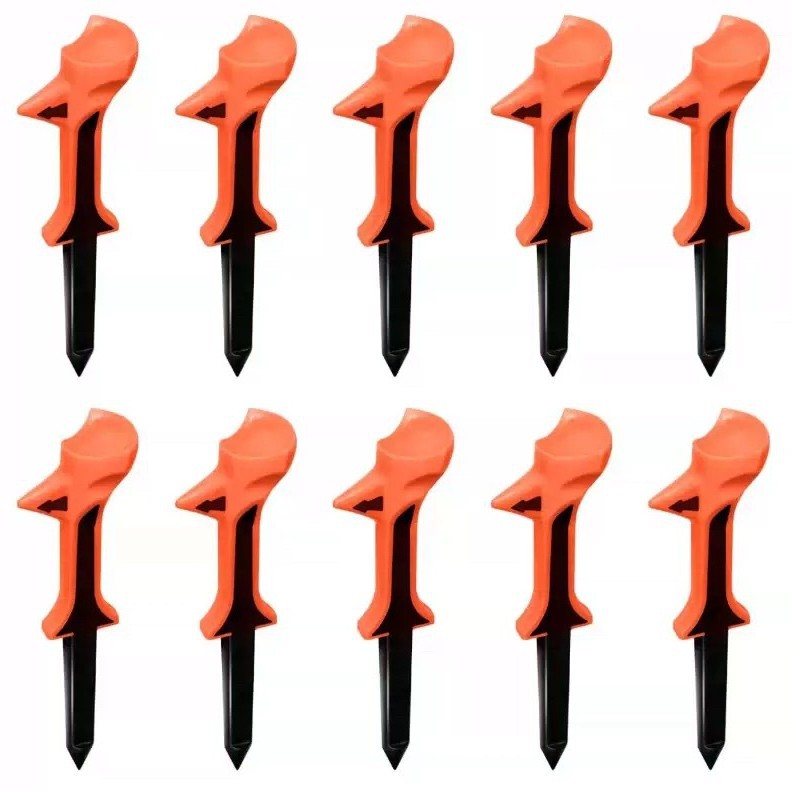 10支高尔夫球tee10度倾斜球钉