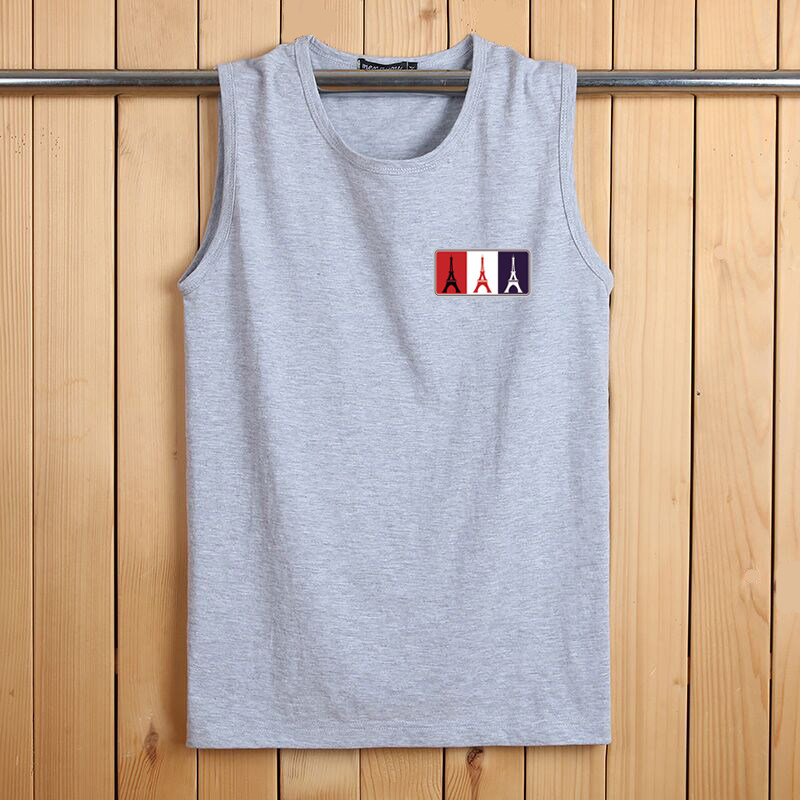 DAILY SPECIAL VEST MENS SLEEVELESS T-SHIRT COTTON LOOSE MENS SPORTS FITNESS TRAINING VEST SHOULDER ROUND NECK SHIRT