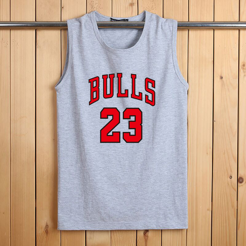 VEST MALE COTTON SLEEVELESS T-SHIRT SPORTS JERSEY NO. 23 JAMES BASKETBALL FITNESS STUDENT BEACH VEST