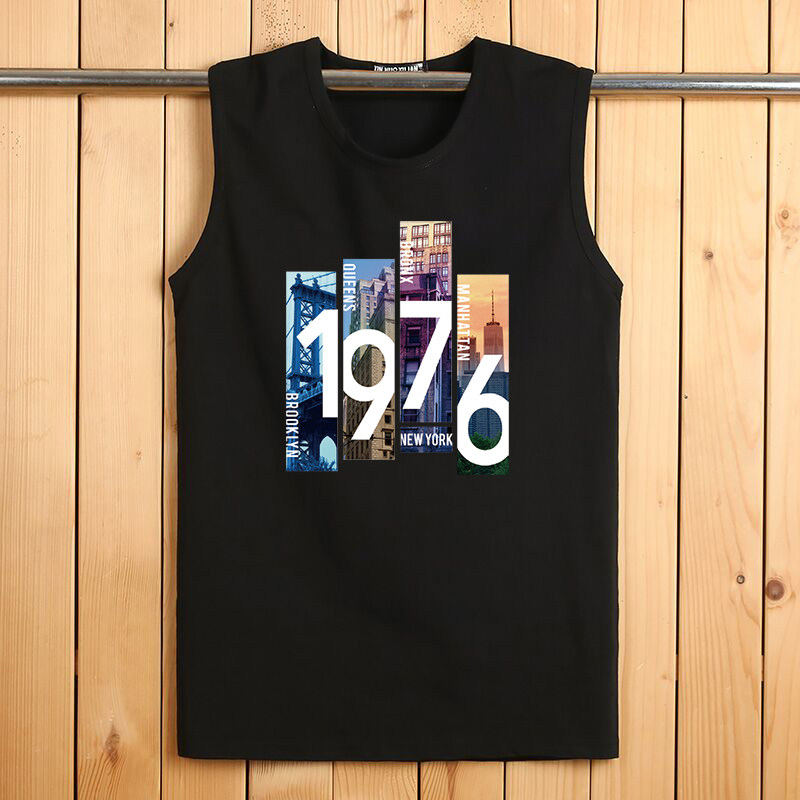 COTTON VEST MENS SLEEVELESS T-SHIRT BASE KOREAN VERSION OF LOOSE WAISTCOAT SUMMER SPORTS BASKETBALL SINGLET TIDE BRAND INS CUT SLEEVES