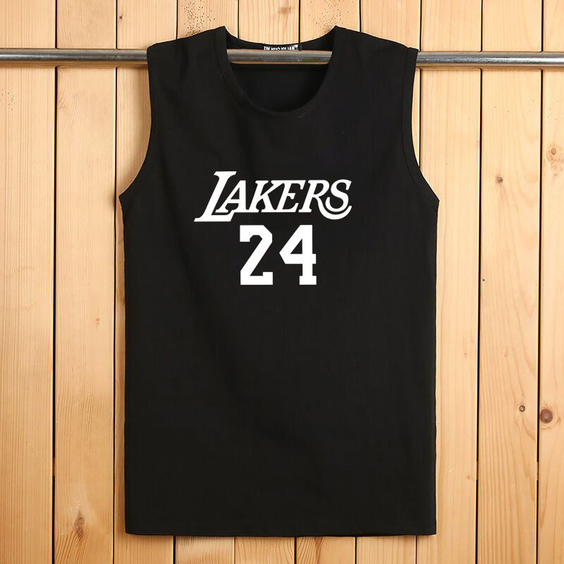 SUMMER VEST MENS SLEEVELESS T-SHIRT COTTON ROUND NECK STUDENT LOOSE VEST XL SPORTS BASKETBALL SHIRT