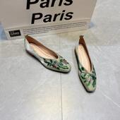 2026年秋季 单鞋 新款 豆豆鞋 百搭女士国风汉服单鞋 绸缎配旗袍新中式