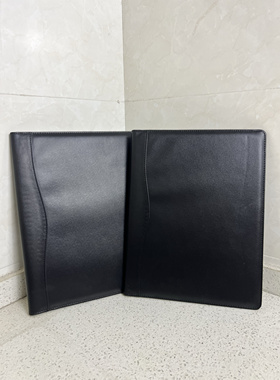 净版黑色无LOGO简约商务A4文件夹