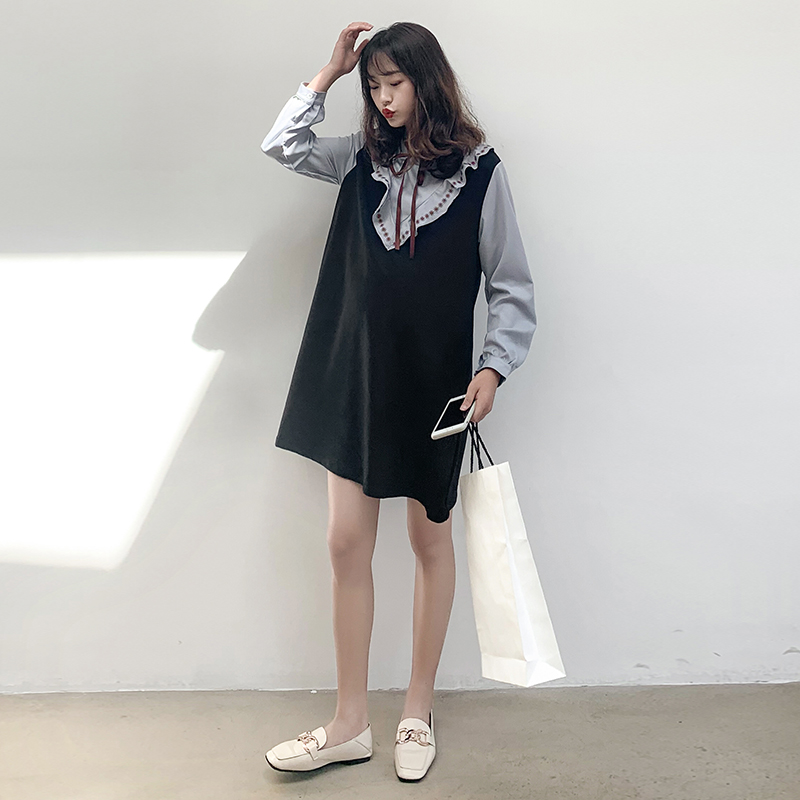 孕妇秋装秋季网红潮妈2019秋连衣裙11月30日最新优惠