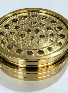 40孔真空镀金分餐杯盘套装