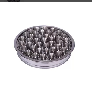 加厚304钢40孔托盘可叠加不锈钢壶小白酒杯子72孔餐盘饼盘面包盘