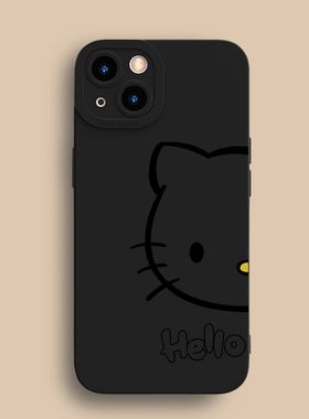 可爱kt猫适用苹果13手机壳iPhone15promax卡通17/16/14可爱11/12男女款XR/XS/16e全包7/8plus硅胶软壳防摔