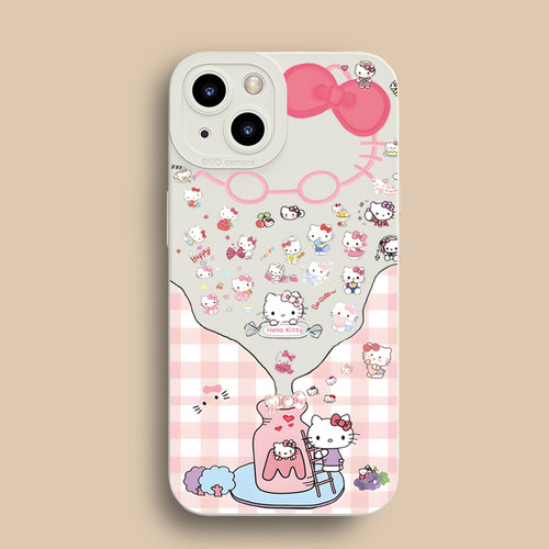 许愿瓶猫咪18适用苹果13手机壳iPhone15promax卡通17/16/14可爱11/12男女款XR/XS/16e全包8plus硅胶软壳防摔