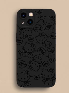 可爱kt猫苹果13手机壳iPhone14promax卡通17/16/15/12/11女款xr/xs硅胶8plus全包软壳13mini保护套适用se2代