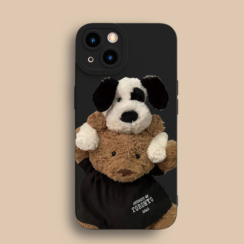 iPhone15卡通狗狗新款硅胶高级感