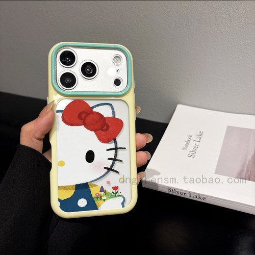可爱猫咪适用iPhone17promax手机壳卡通苹果16全包15软边14/18亚克力透明13/12女款11防摔air/15plus