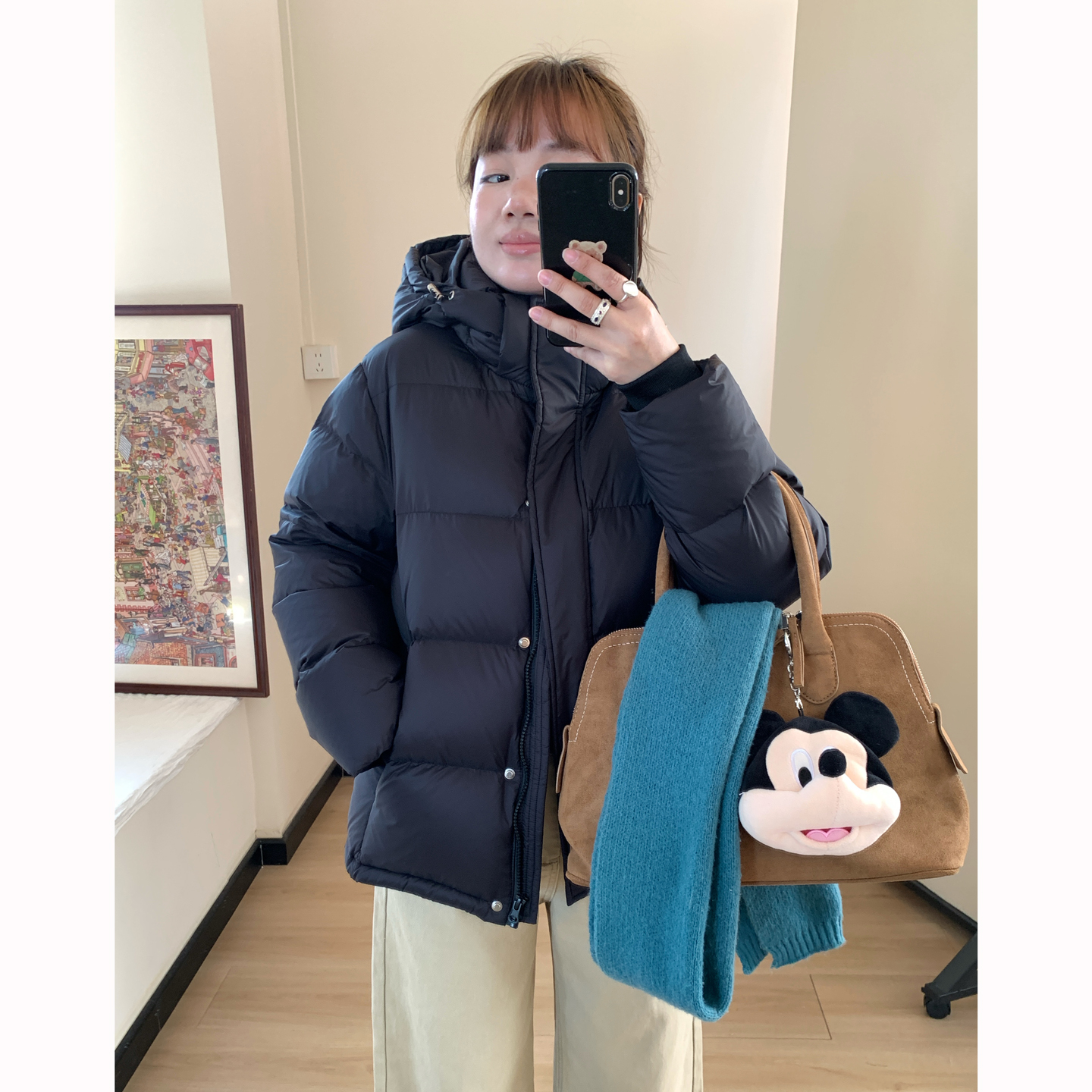 Omang桃喜【反季清仓 卖完下架】95绒高品质连帽加厚羽绒服外套女