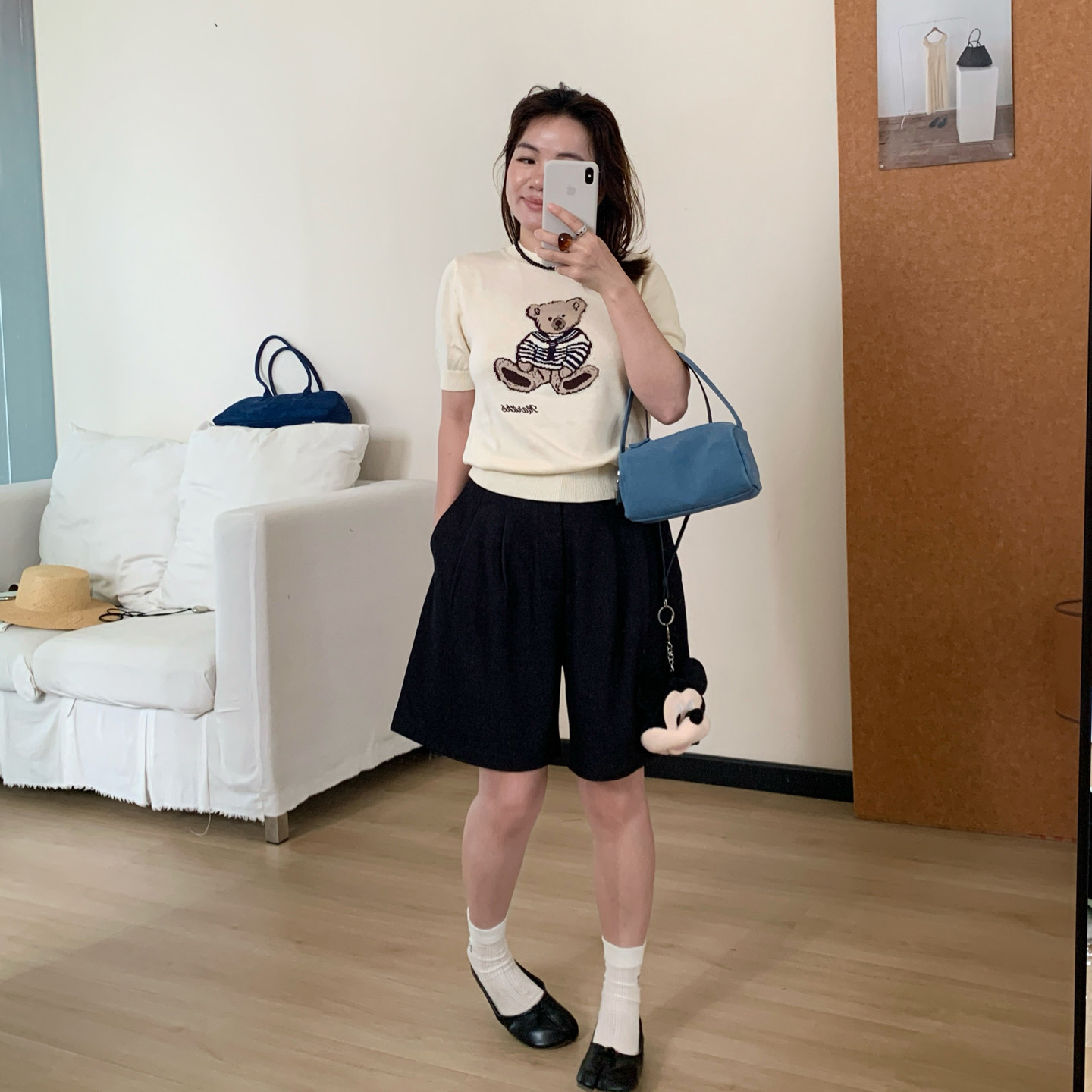 Omang桃喜 韩系五分休闲西裤短裤女夏小个子宽松百搭阔腿显瘦中裤