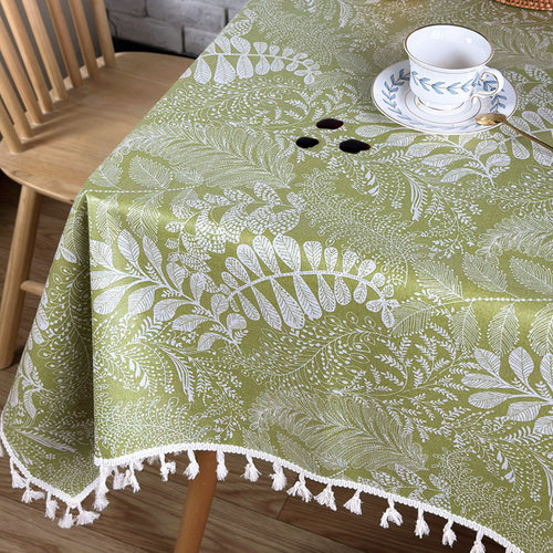 防水防油餐桌布森系植物树叶茶几圆桌ins民宿咖啡厅清新野餐露营