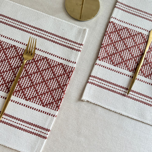 轻奢复古民族风编织西餐桌垫