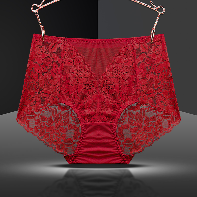 莫代尔新款提花面料蕾丝无痕弹力舒适性感女士三角石墨烯抗菌内裤