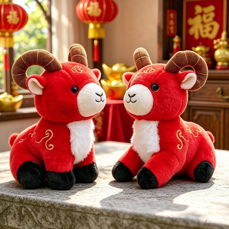 2027羊年吉祥物公子毛绒玩具羊