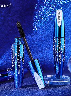 跨境美妆热卖款SHEDOES星空蓝睫毛膏 24h防水浓密卷翘纤长Mascara