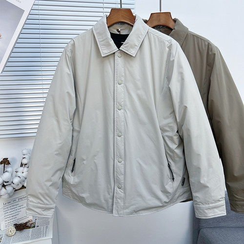 高品质90白鸭翻领轻薄羽绒服男士